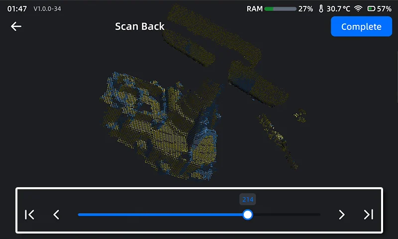 スキャンの巻き戻し